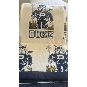 Vintage Duke Blue Devils Blanket St. Marys Fieldcrest Cannon NOS USA Twin/Full